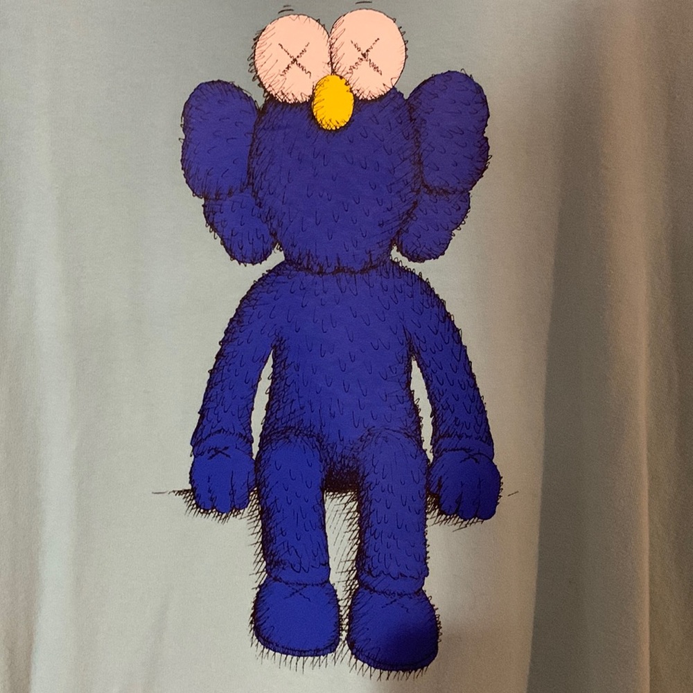 KAWS X Sesame Street Blue T Shirt XL